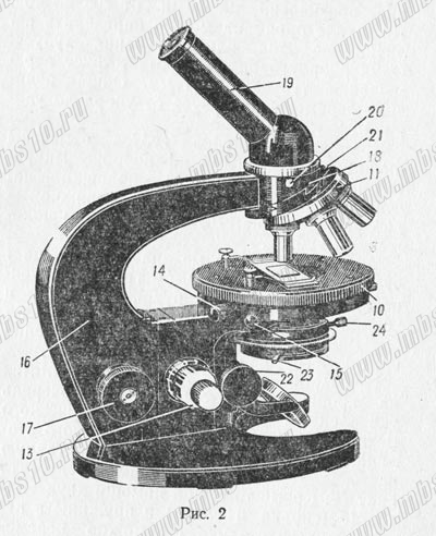 Конструкция микроскопа МБР